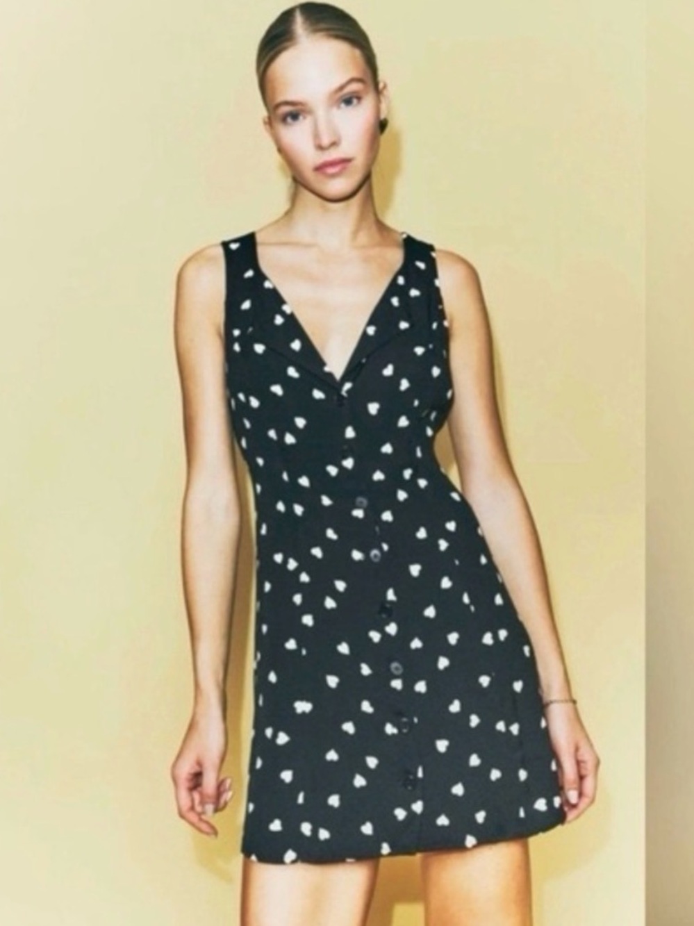 Reformation Rilynn Dress Black - Size 6
